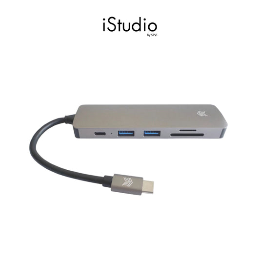 STM HUB 5 IN 1 MEDIA USB-C - MULTIPLE PORTS (USB-A 2 + USB-C 1 + HDMI + CARD READER) - GREY (STM-931-214Z-01)