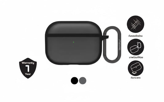 เคสแอร์พอร์ต JTLEGEND For Airpods Pro 3 Edge Solid ShockProof Matte Black