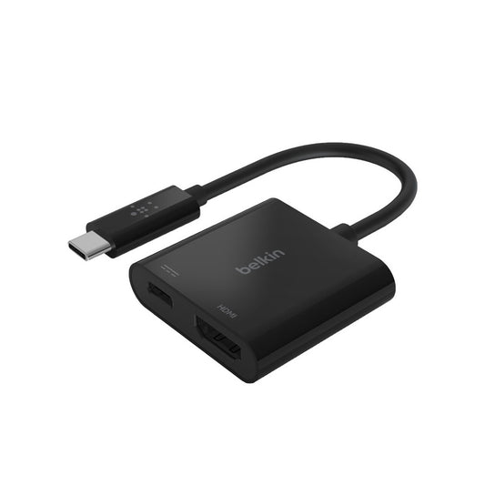 Belkin อะแดปเตอร์ USB-C to HDMI with PD (AVC002btBK) Black
