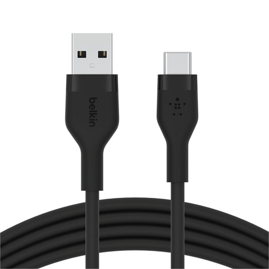 สายชาร์จ Belkin BoostCharge Flex Silicone USB-A to USB-C 30W/3A 1M Black