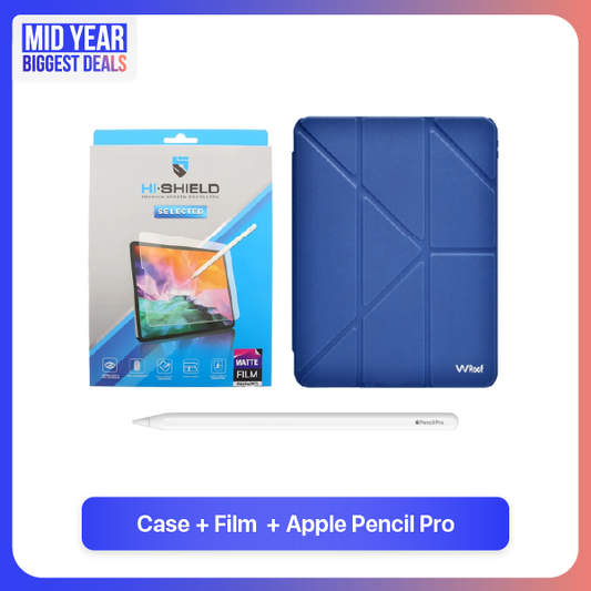 Blue Case+Film+Apple Pencil Pro สำหรับ iPad Pro M4 11"