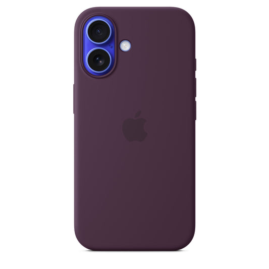iPhone 16 Silicone Case with MagSafe Plum