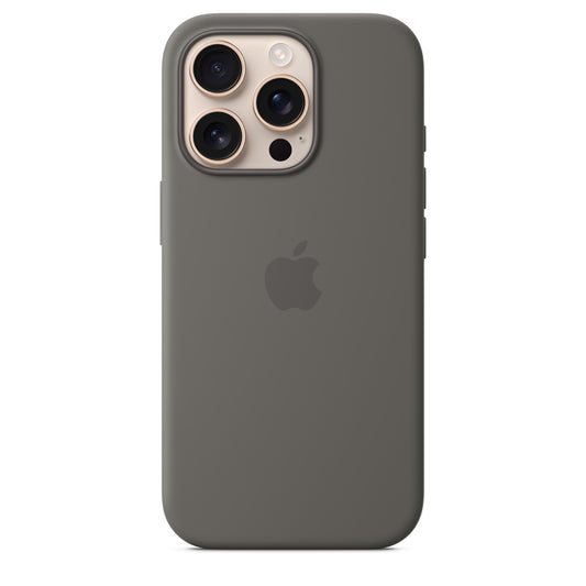 iPhone 16 Pro Silicone Case with MagSafe Stone Gray