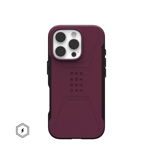 เคส UAG Civilian Magsafe Case iPhone 16 Pro Max Bordeaux