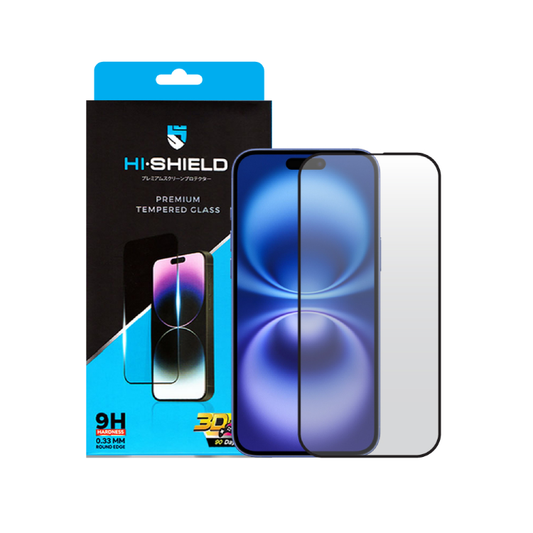 Hi-Shield ฟิล์มกระจกเต็มจอแบบใสขอบดำ iPhone 16 Plus 3D strong max black