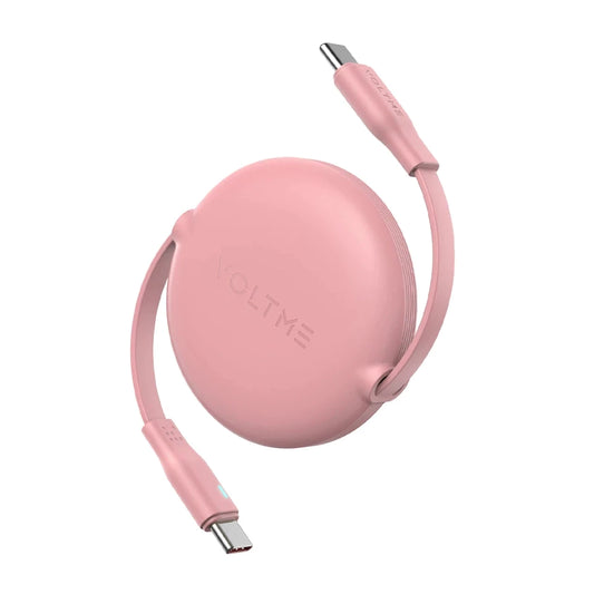 สายชาร์จ Voltme Powerlink Yoyo Retractable USB-C To USB-C Pink