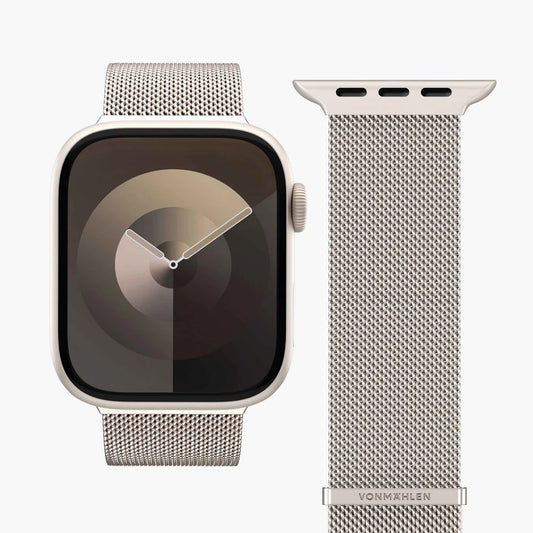 Vonmaehlen Milanese Loop 2 สายสำหรับ Apple Watch - Champagne (44/45/46/49mm)