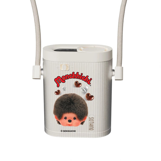 พัดลมคล้องคอพกพา Sothing x Monchhichi Hanging Neck Fan Ice Cube - White