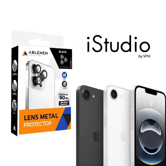 กระจกกันเลนส์กล้อง Ablemen Lens Metal Protector iPhone 16e Black