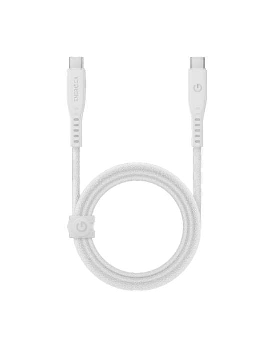 สายชาร์จ Energea USB-C to USB-C 240W with MCT 1.5M White