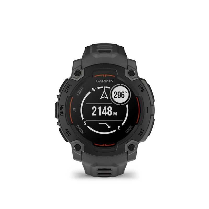 Garmin Instinct E - สมาร์ทวอทช์ระบบ GPS สุดแกร่งเพื่อการผจญภัย - Black with Charcoal 45mm
