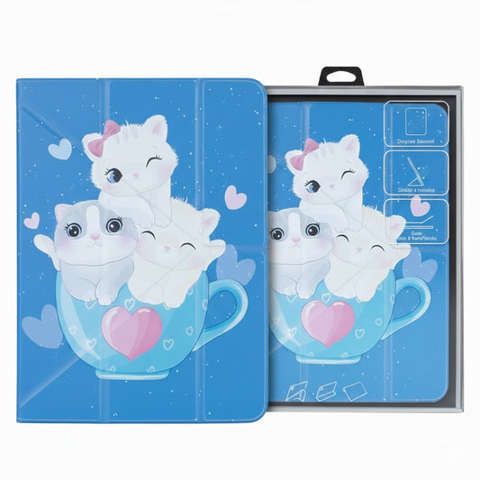 เคสไอแพด Gizmo iPad A16 Multistand Back Clear With Pencil Holder Ripple Kitten