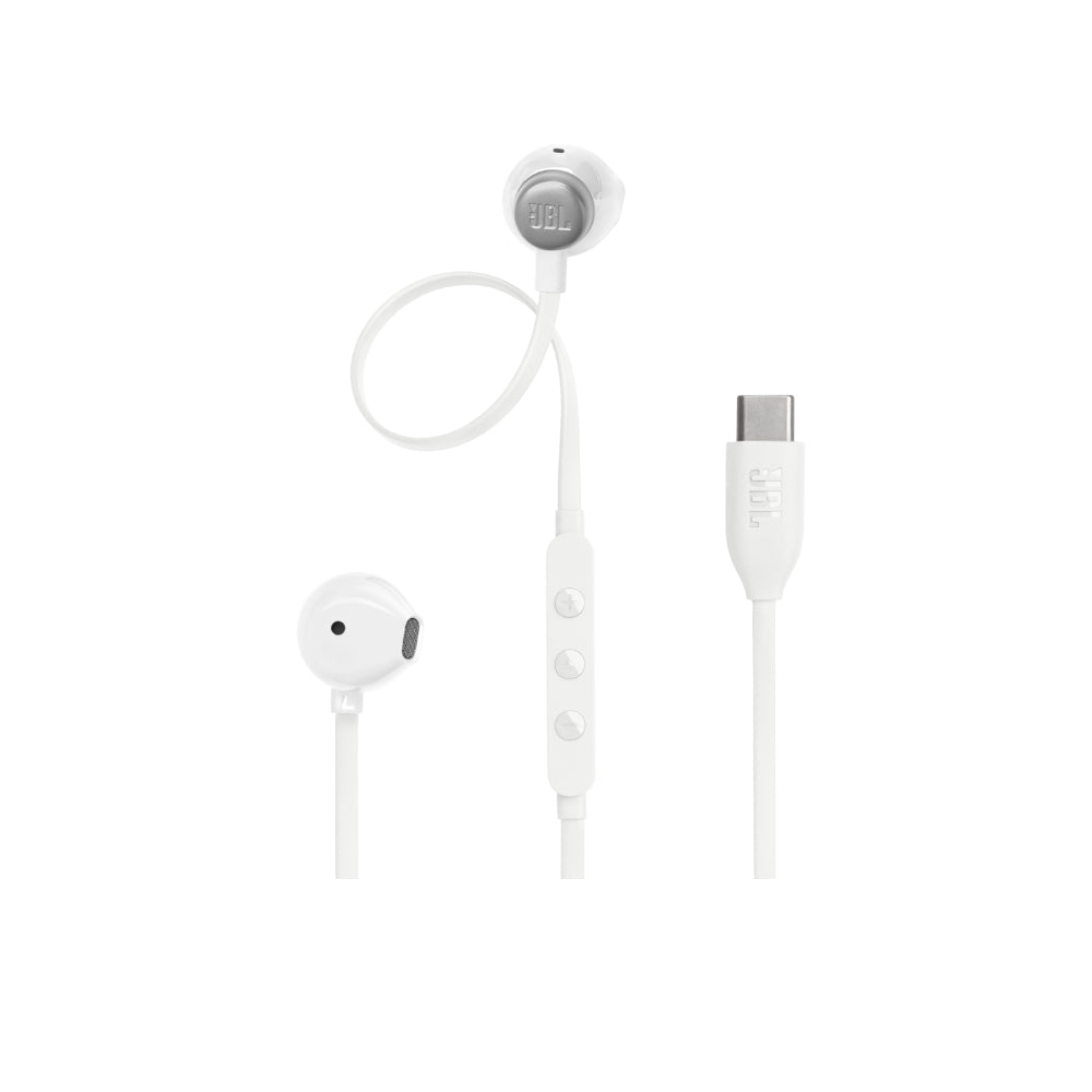 JBL EARBUD HEADPHONE TUNE 305C USB-C - WHITE