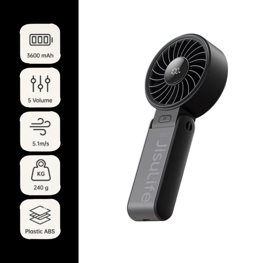 JISULIFE HANDHELD FAN LIFE7(3600MAH) - BLACK