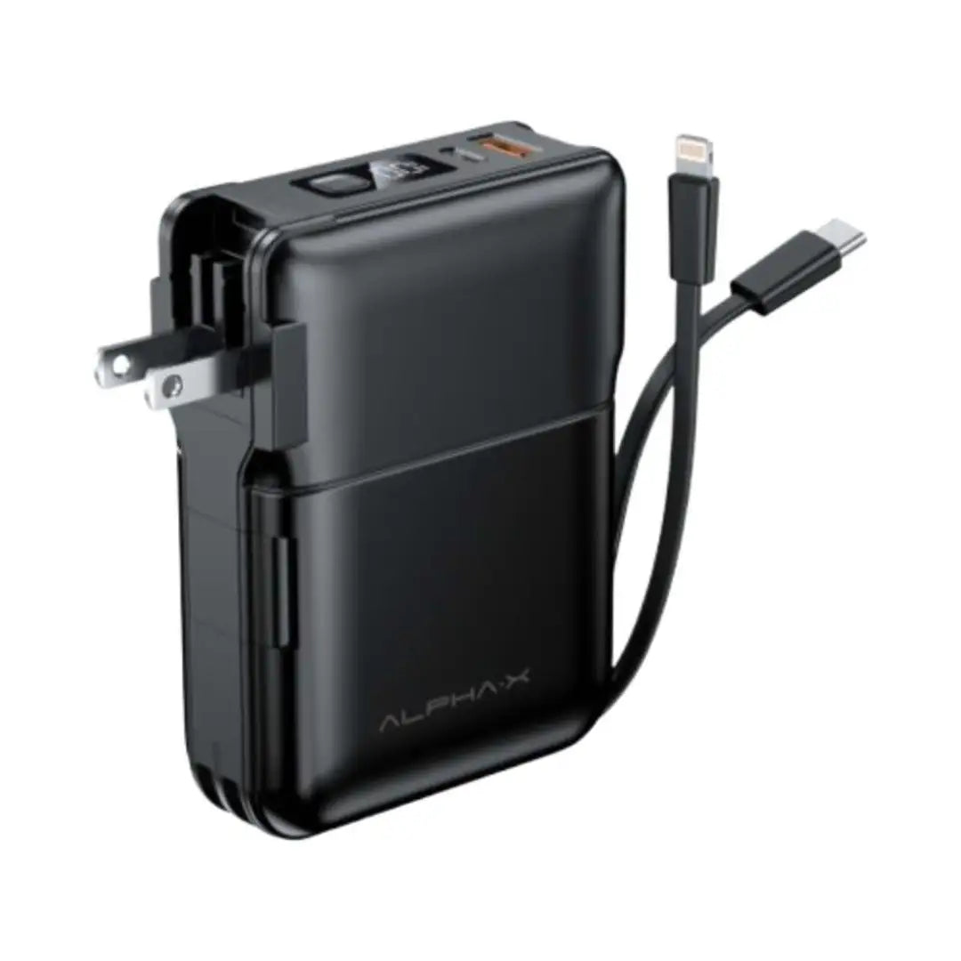 แบตเตอรี่สำรอง Alpha Power Bank 10,000 mAh Black