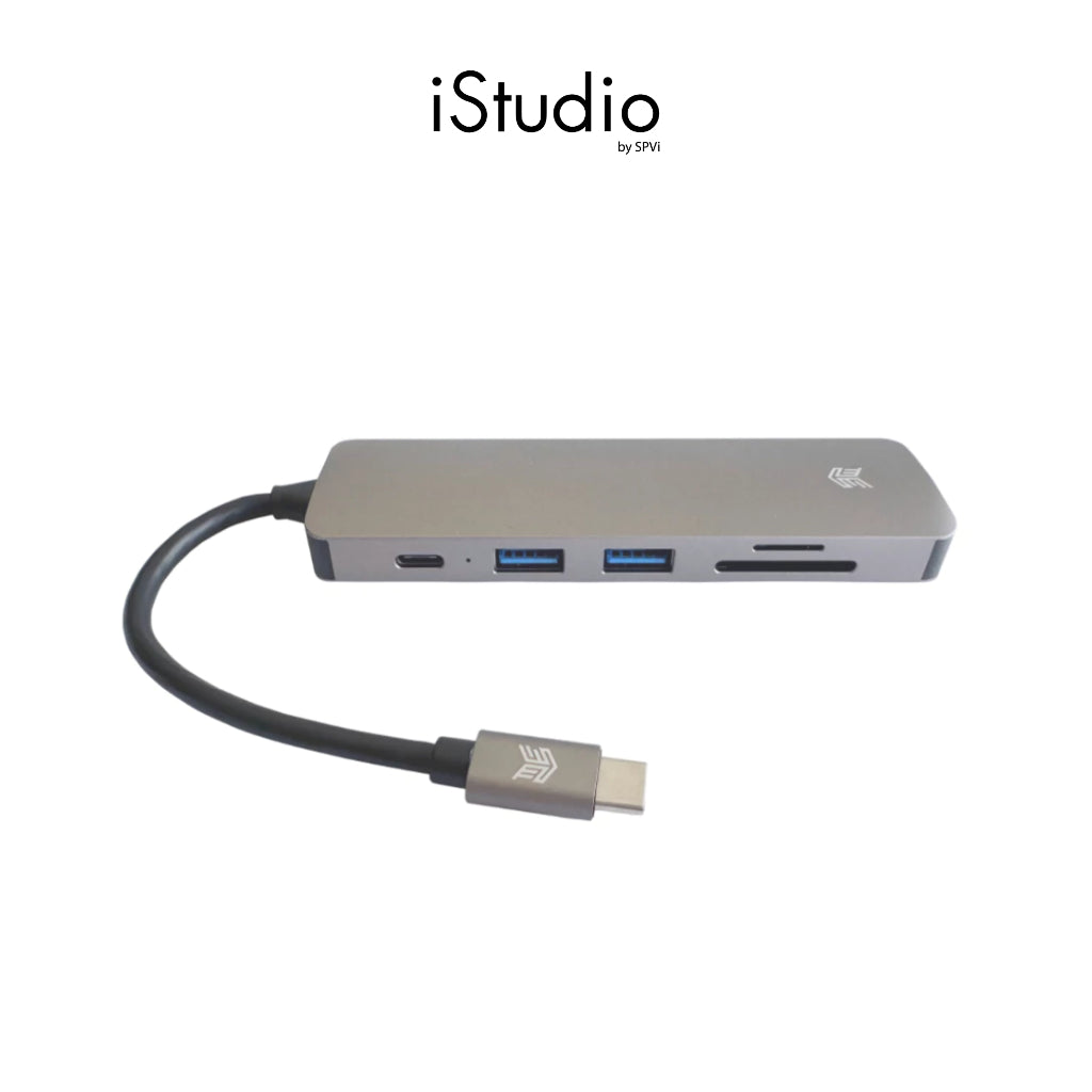 STM HUB 5 IN 1 MEDIA USB-C - MULTIPLE PORTS (USB-A 2 + USB-C 1 + HDMI + CARD READER) - GREY (STM-931-214Z-01)