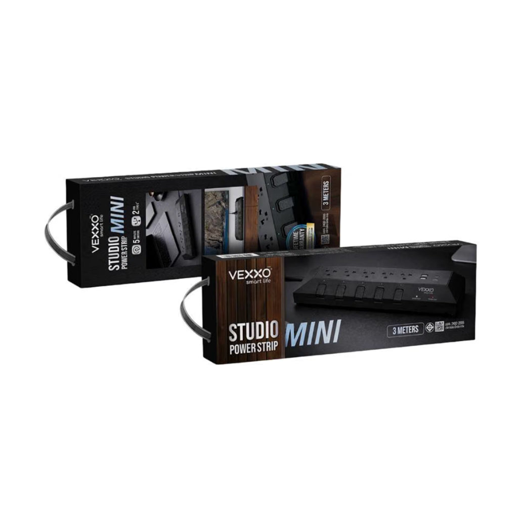 VEXXO MINI STUDIO 5OUTLET - 5SWITCH 2USB + 1 TYPE-C + 1TYPE-C PD20W -