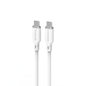 MICROPACK USB C TO C SOFT SILICON 120CM - WHITE (MC-C60)
