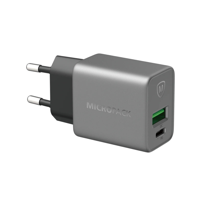 MICROPACK 33W GAN WALL CHARGER - GREY (MWC-233PD-ES-TH)