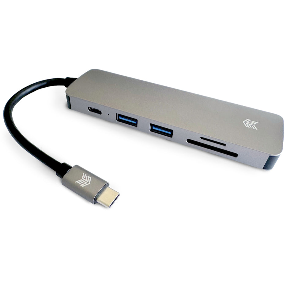 STM HUB 5 IN 1 MEDIA USB-C - MULTIPLE PORTS (USB-A 2 + USB-C 1 + HDMI + CARD READER) - GREY (STM-931-214Z-01)