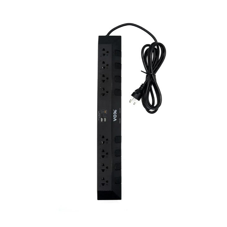 Vexxo ปลั๊กไฟ Studio 8Outlet 8Switch 2USB + 1Type-C PD20W - BLACK