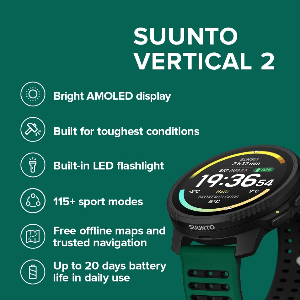 Suunto Vertical 2 - Sport Watch  - Black