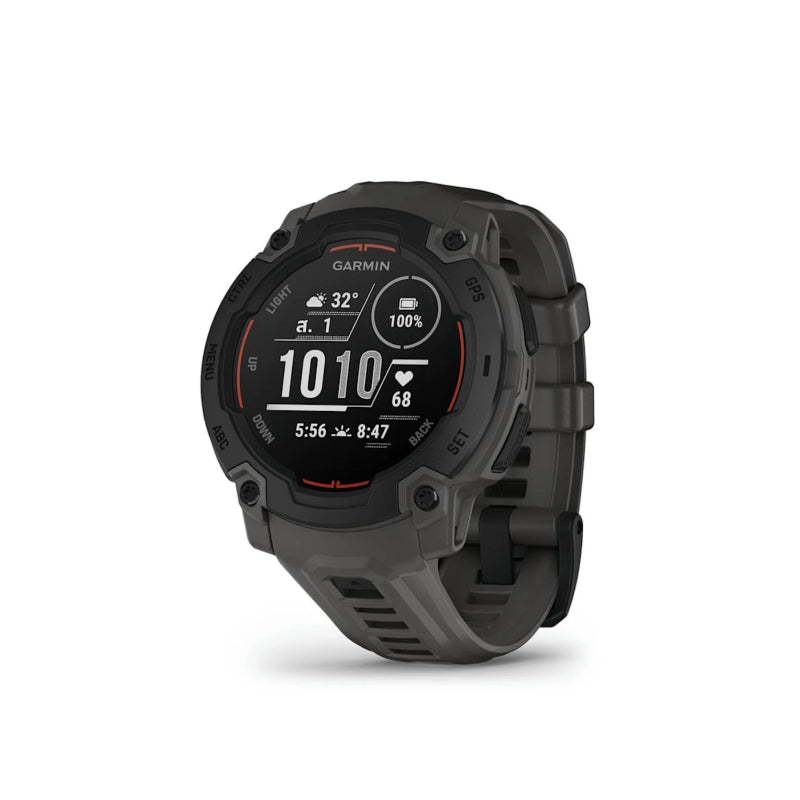 Garmin Instinct E - สมาร์ทวอทช์ระบบ GPS สุดแกร่งเพื่อการผจญภัย - Black with Charcoal 45mm