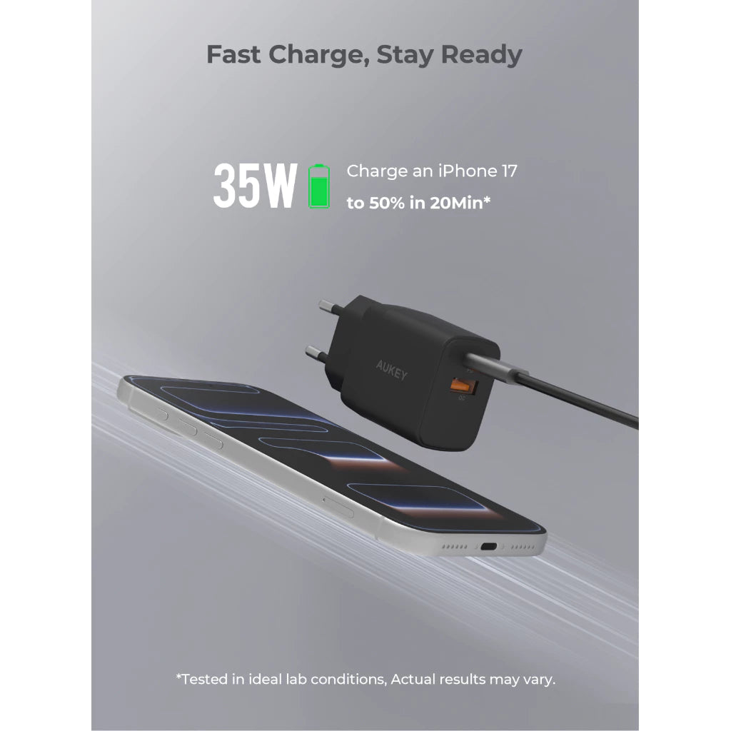 AUKEY PA-F3T SWIFT 35W PD WALL CHARGER BLACK