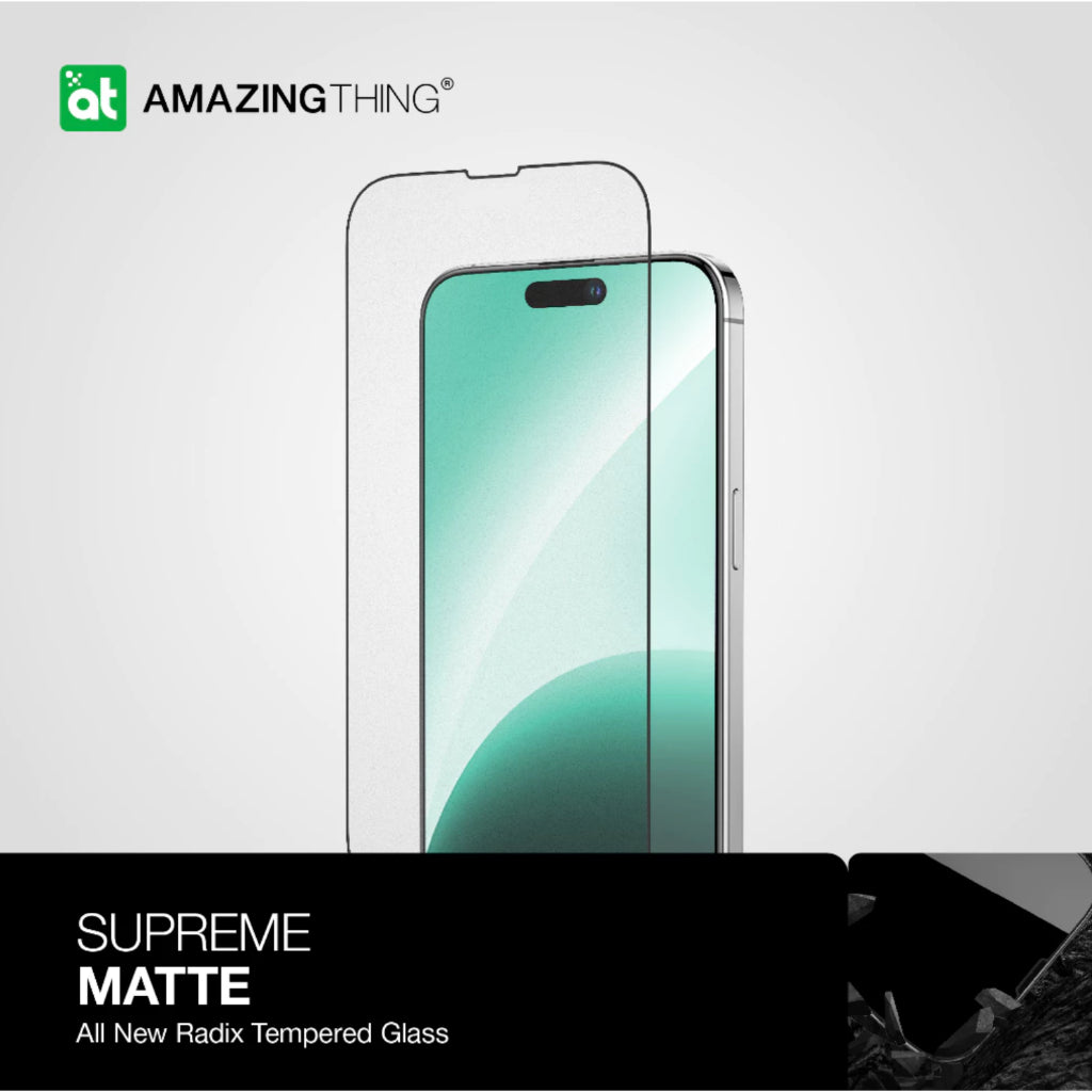 AMAZINGthing รุ่น Radix Glass ฟิล์มกระจกกันรอย Matte Glass - iPhone 17