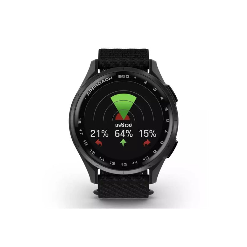 GARMIN Approach S50 | สมาร์ทวอทช์ระบบ GPS สำหรับนักกอล์ฟ - Black
