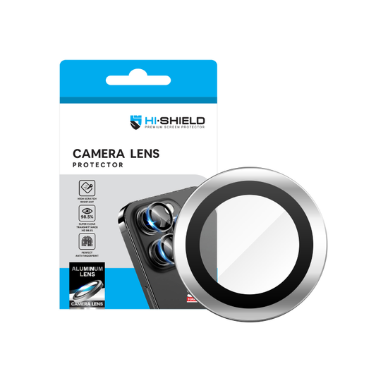 เลนส์ เลนส์ Hishield Aluminum Lens Titanium iPhone 17 Pro and Pro Max Silver