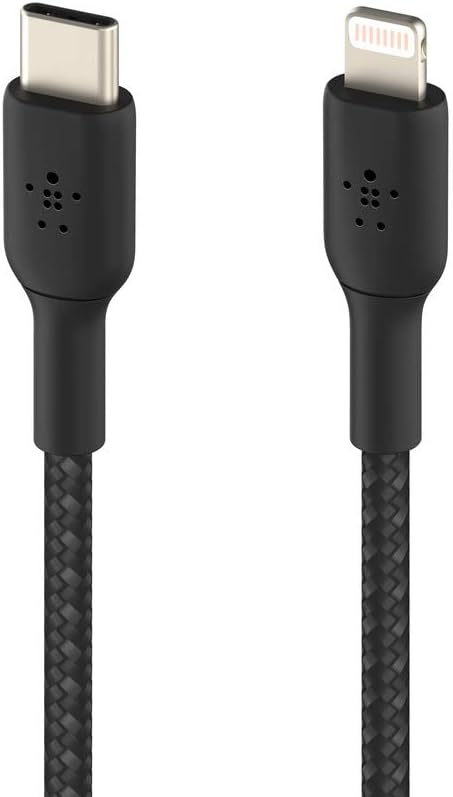 สายชาร์จ Belkin Lightning to USB-C Double Nylon Braided 2M Black