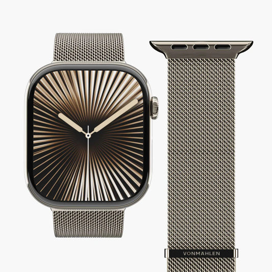 Vonmaehlen Milanese Loop 2 สายสำหรับ Apple Watch - Desert Sand (40/41/42mm)