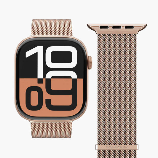 Vonmaehlen Milanese Loop 2 สายสำหรับ Apple Watch - Rose Gold (40/41/42mm)
