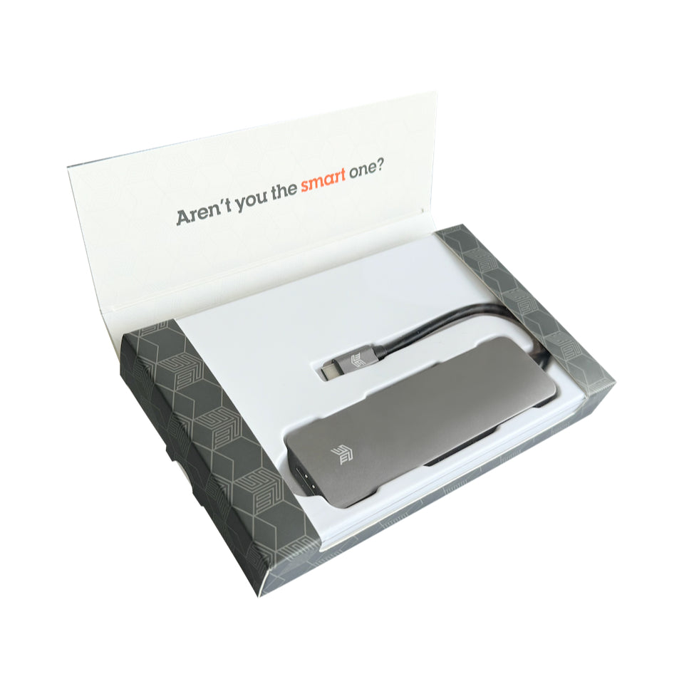 STM HUB 5 IN 1 MEDIA USB-C - MULTIPLE PORTS (USB-A 2 + USB-C 1 + HDMI + CARD READER) - GREY (STM-931-214Z-01)