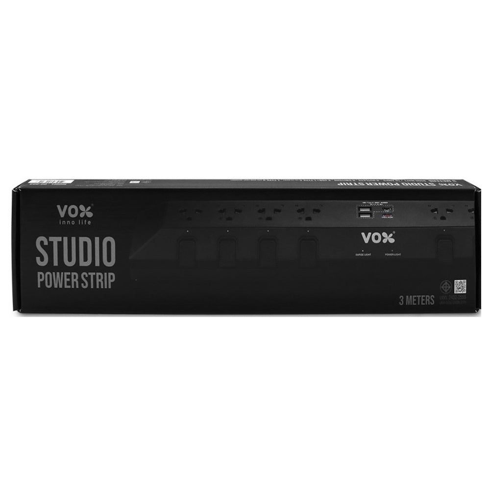 Vexxo ปลั๊กไฟ Studio 8Outlet 8Switch 2USB + 1Type-C PD20W - BLACK