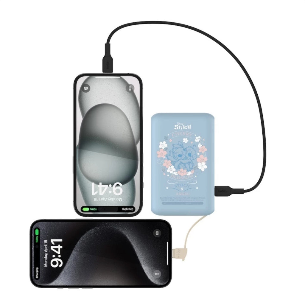 BELKIN POWERBANK 10K W INTEGR CABLE,DY,BLK/WHT,MK (BPB021qcBW-DY) CCC