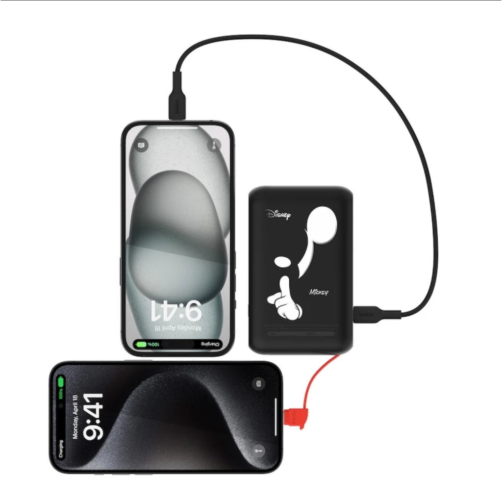 BELKIN POWERBANK 10K W INTEGR CABLE,DY,LD SLV,STITCH (BPB021qcLS-DY) CCC