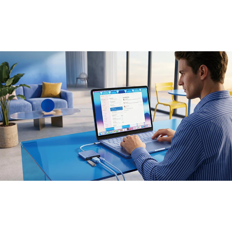 MICROPACK 4K/60HZ 3-IN-1 HUB HD DATA CONVERTER BLUE (MDC-3H-BL)