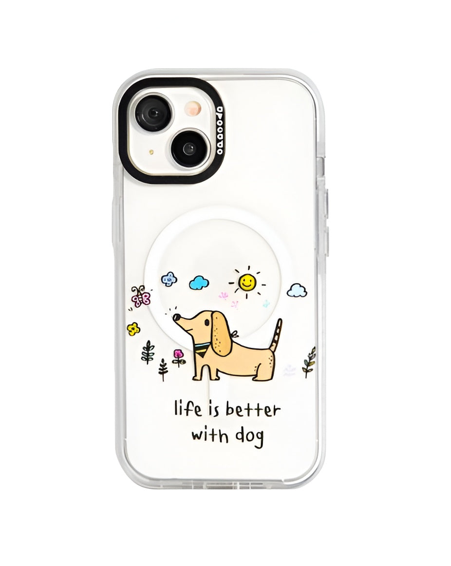 เคสไอโฟน Avocado For iPhone 13/14 Life Is Better With Dog Crystal Clear