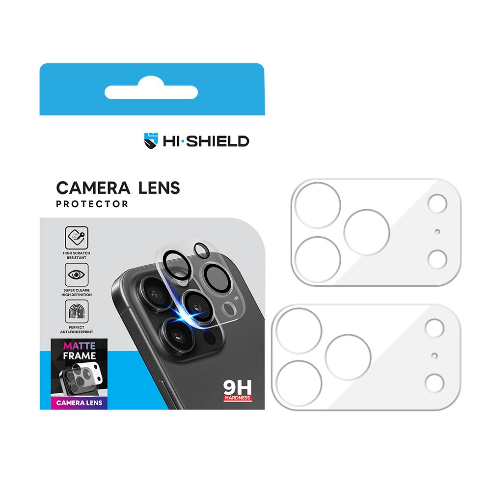 เลนส์  Hishield Matte Frame Film Lens For iPhone 17 Pro Max