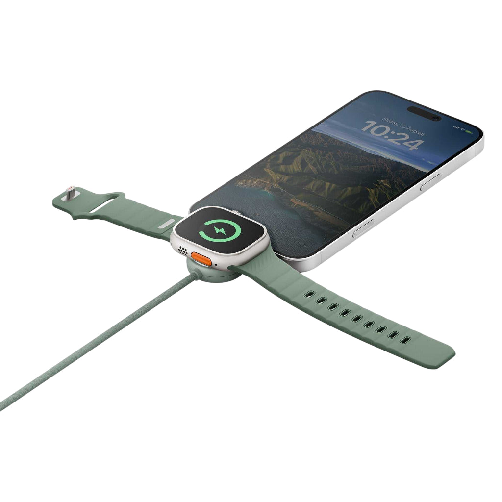 ENERGEA FLOW DUO WATCH, 2-IN-1 C TO C + WATCH CABLE, 480MBPS, 60W, 1.5M -ORANGE