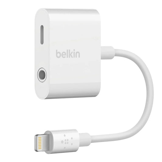 สายแปลง Belkin Adapter Lightning to 3.5mm Audio & Charge RockStar White