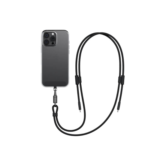 ENERGEA LASSO LANYARD C-C CABLE 480MBPS, 240W WITH LANYARD CARD 1.5M -BLACK