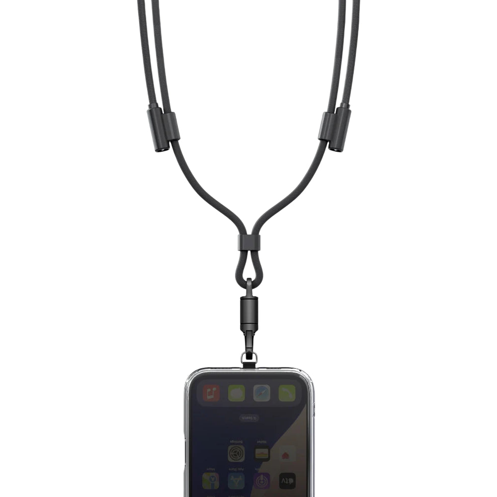 ENERGEA LASSO LANYARD C-C CABLE 480MBPS, 240W WITH LANYARD CARD 1.5M -SAND