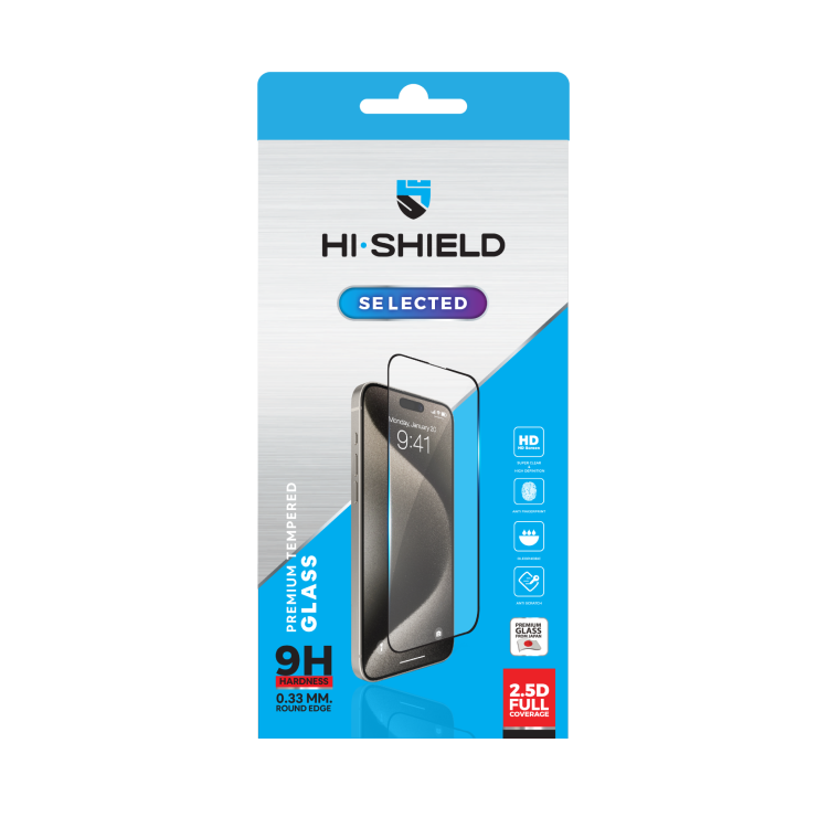 ฟิล์มกระจก Hishield Selected 2.5D Full Coverage iPhone 17 Pro
