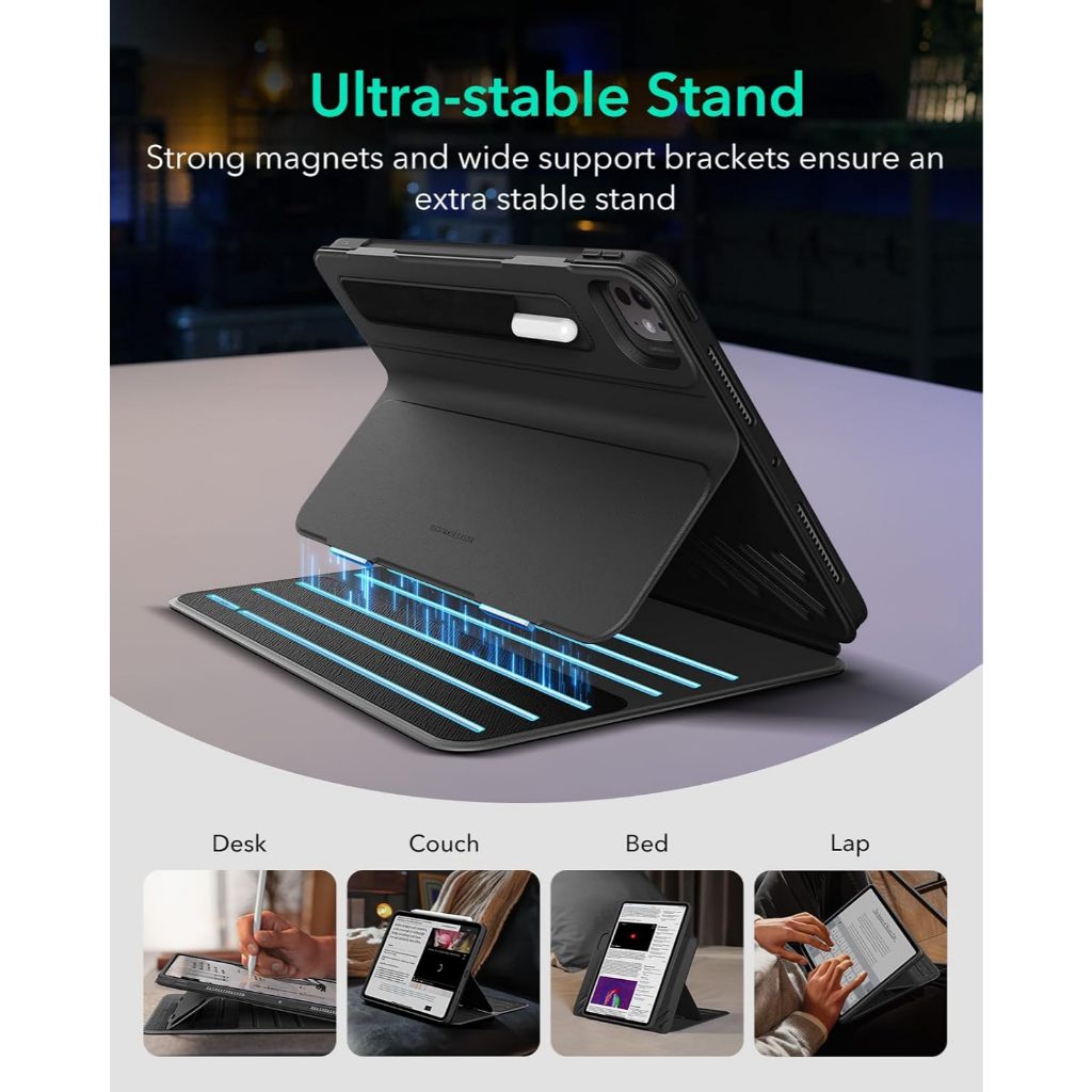 ESR SHIFT MAGNETIC CASE, COMPATIBLE WITH IPAD PRO 11 (5TH GEN) M4 , BLACK