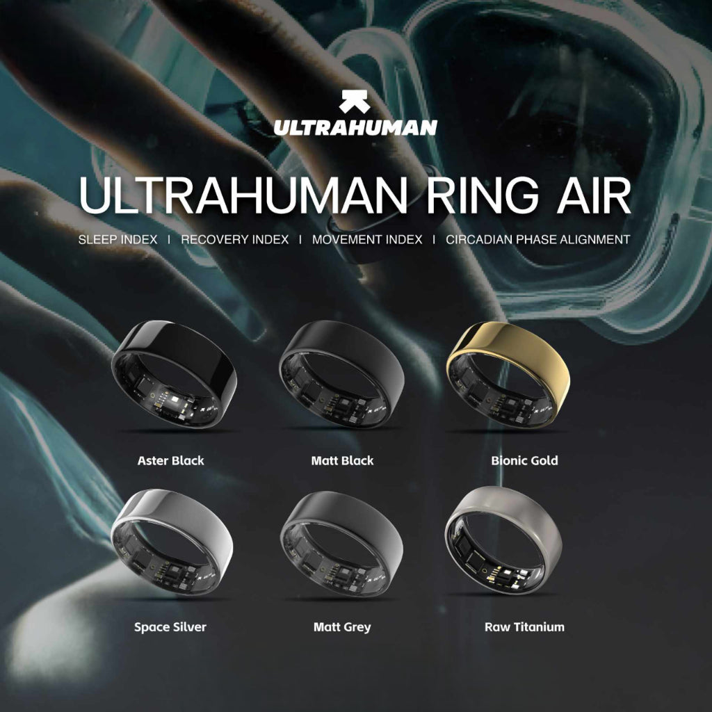 Ultrahuman Ring AIR แหวนอัจฉริยะ - Matte Grey Size 5 (51-52mm)