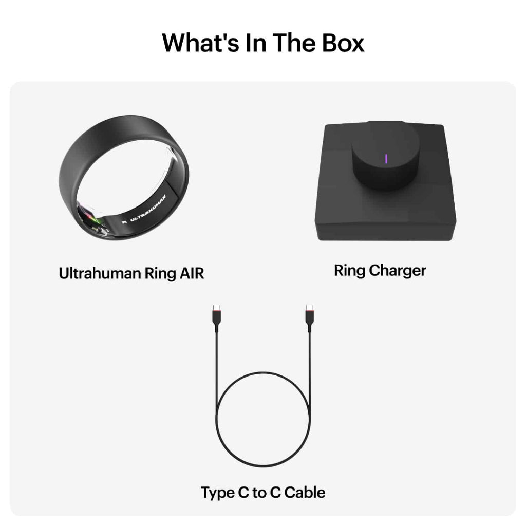 Ultrahuman Ring AIR แหวนอัจฉริยะ - Matte Grey Size 10 (64-65mm)