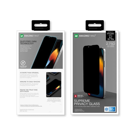 ฟิล์มกระจกเต็มจอ Amazingthing Screen Protector iPhone 16 Pro Max Radix Privacy Glass